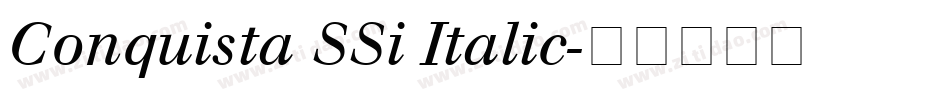 Conquista SSi Italic字体转换